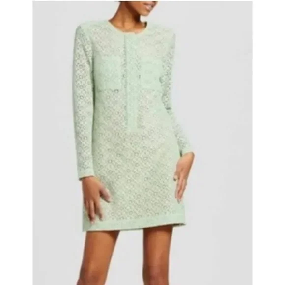 Victoria Beckham | Dresses | Victoria Beckham For Target Shift Dress Lace Overlay Long Sleeve Mint Green Xs | Poshmark Victoria Beckham | Dresses | Victoria Beckham For Target Shift Dress Lace Overlay Long Sleeve Mint Green Xs | Poshmark